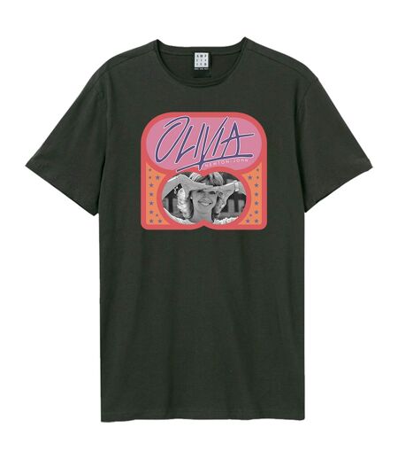 Unisex Adult Photo Olivia Newton-john T-shirt Charcoal Amplified