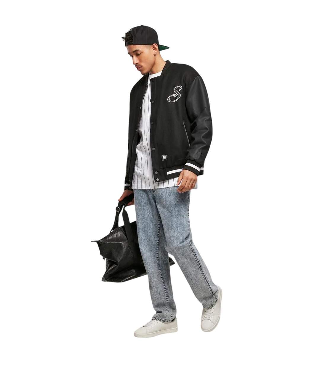 Blouson D´université Homme Noir Starter Black Label-1