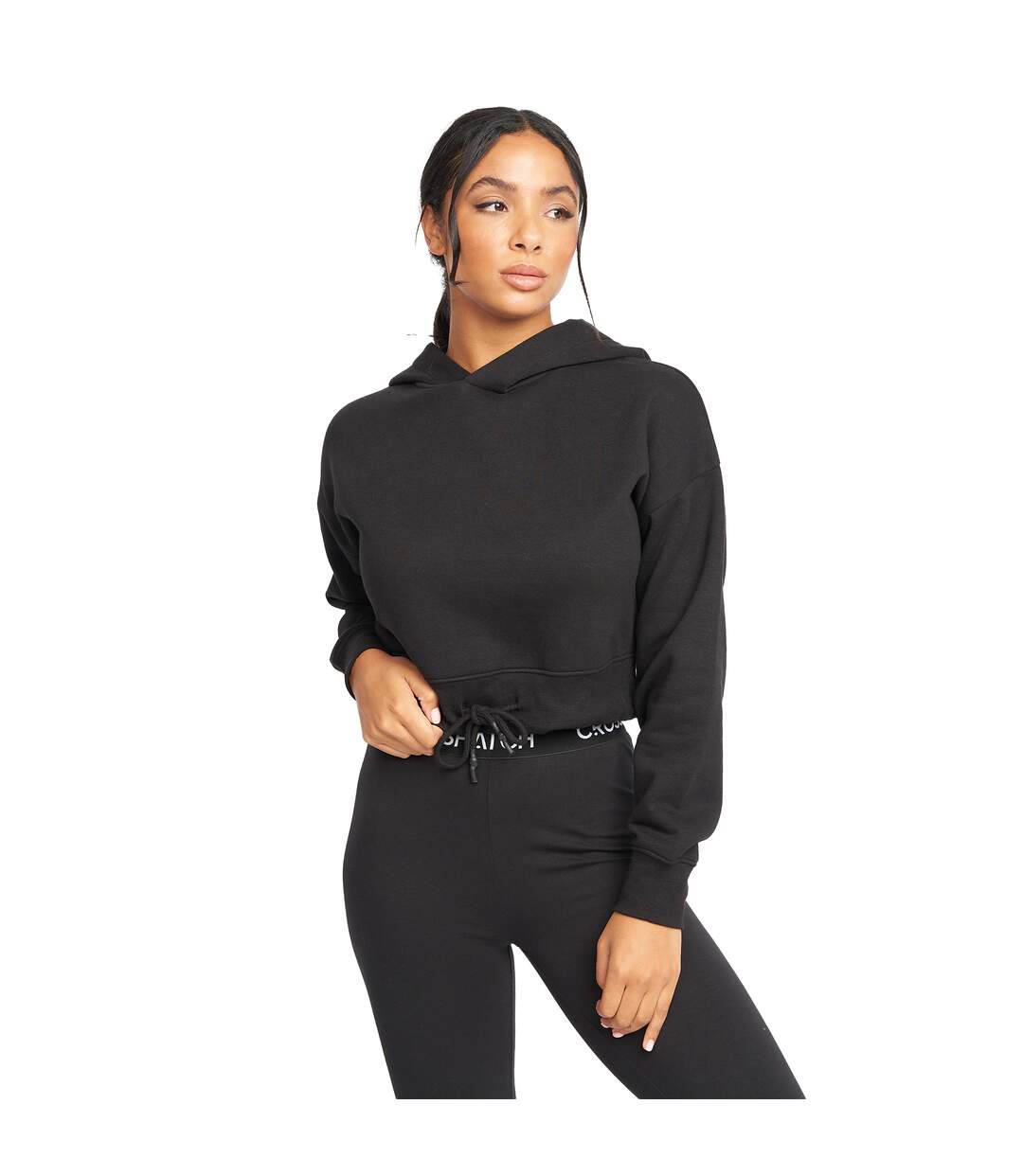 Sweat À Capuche Jacklight Femme Noir Crosshatch-2
