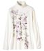Women's Floral Turtle Neck Sweater - Off-White