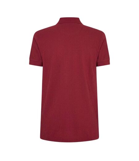 Mens Firenze Cotton Polo Shirt Dark Red Boss