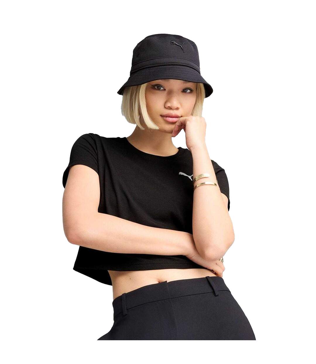 Essential Logo Bucket Hat Black Puma-3