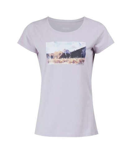 T-shirt breezed femme lilas pâle Regatta