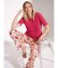 Pyjama pantalon t-shirt manches courtes Flowers Lisca Cheek