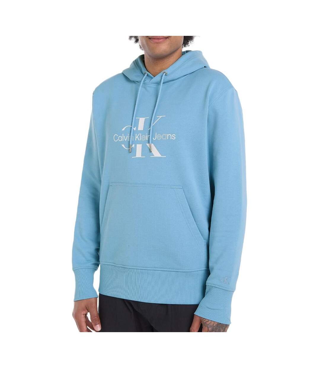 Sweat à capuche Bleu Homme Calvin Klein Jeans Disrupted J30J325429 - L