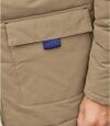 Men's Taupe Multipocket Hooded Parka - Water-Repellent Atlas For Men