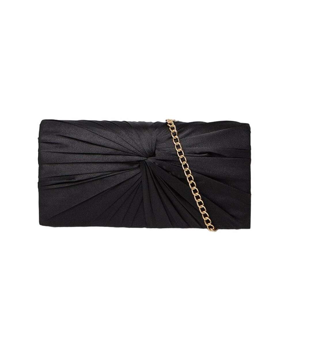 Beauty satin twisted clutch bag one size black Dorothy Perkins-1