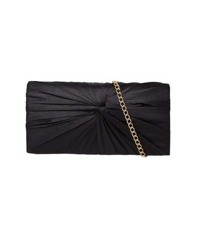 Beauty satin twisted clutch bag one size black Dorothy Perkins