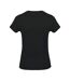 Womens/ladies feminine fit short sleeve v neck t-shirt black Kariban