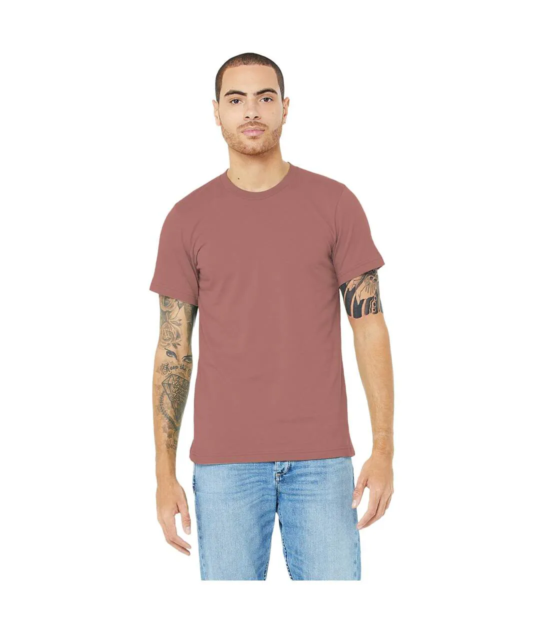 Canvas T-shirt Jersey Hommes Mauve Bella + Canvas-1