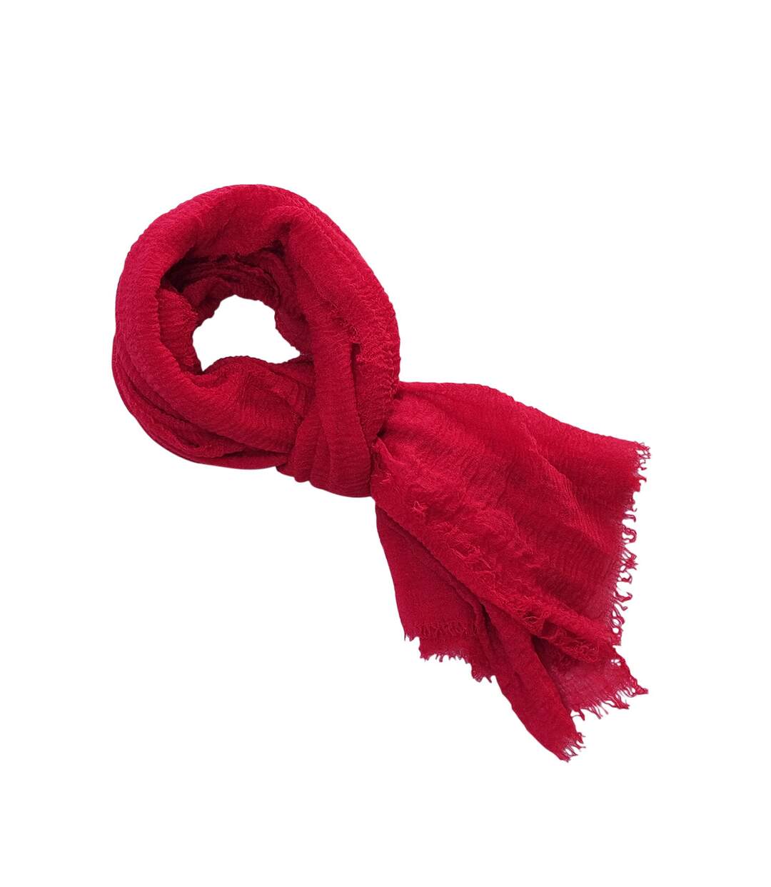 Cheche froissé uni écharpe foulard Homme Femme-1