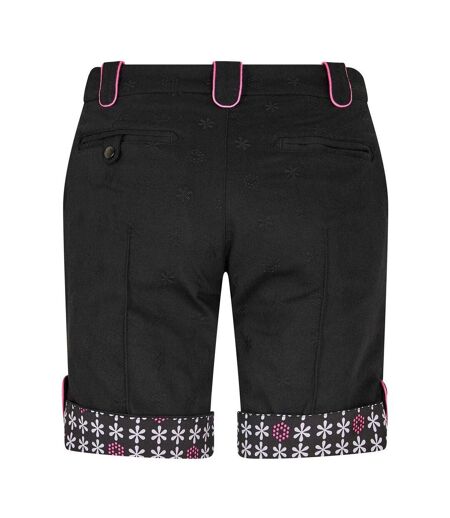 Womens/ladies Jacquard Tailored Golf Shorts Black Puma