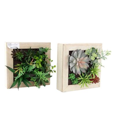 Tableau avec succulente artificielle (Lot de 2)