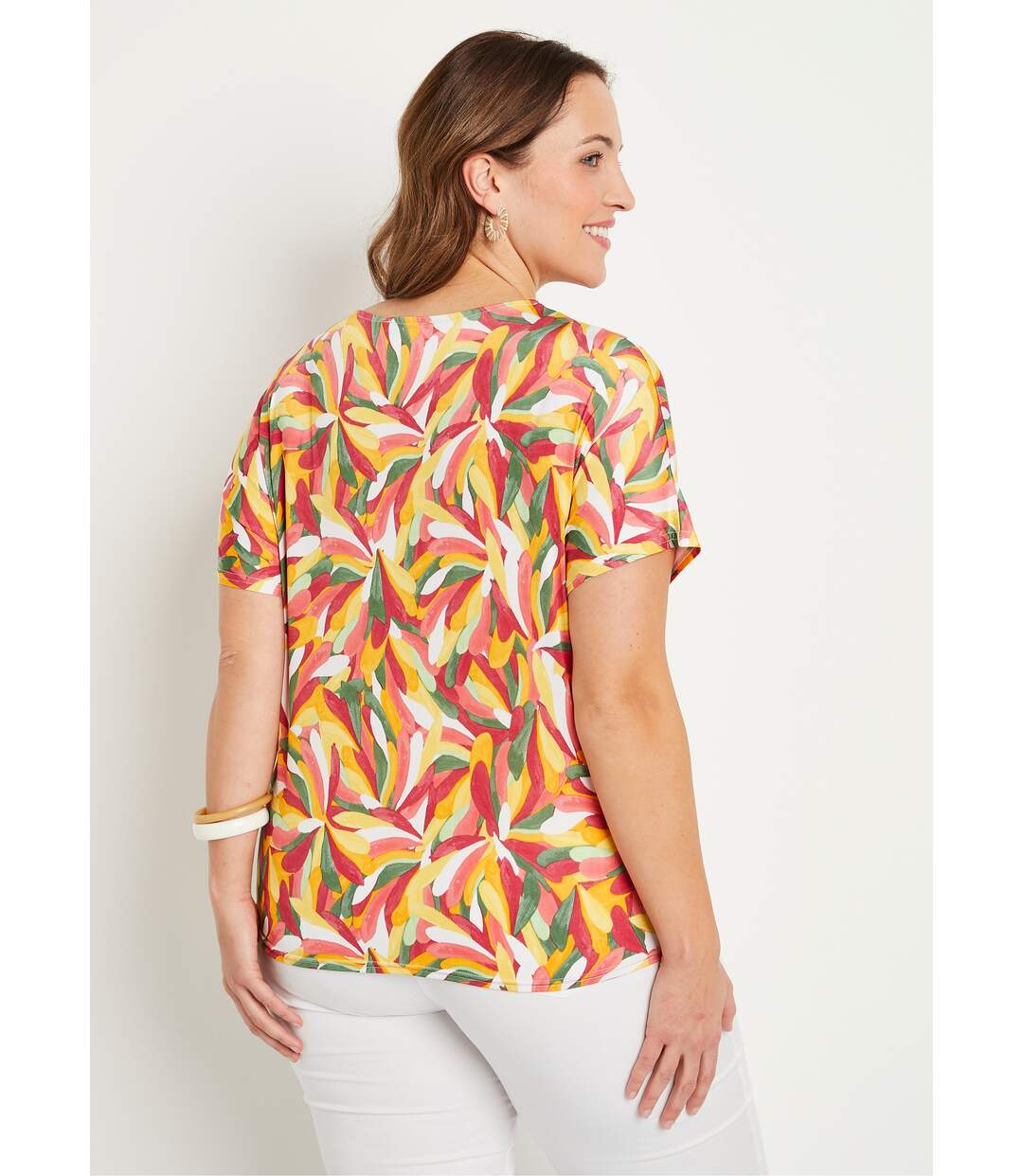 T-shirt court uni ou imprimé-2