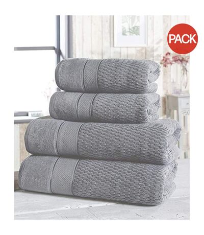 Pack of 2  Royal velvet towel  one size grey Rapport