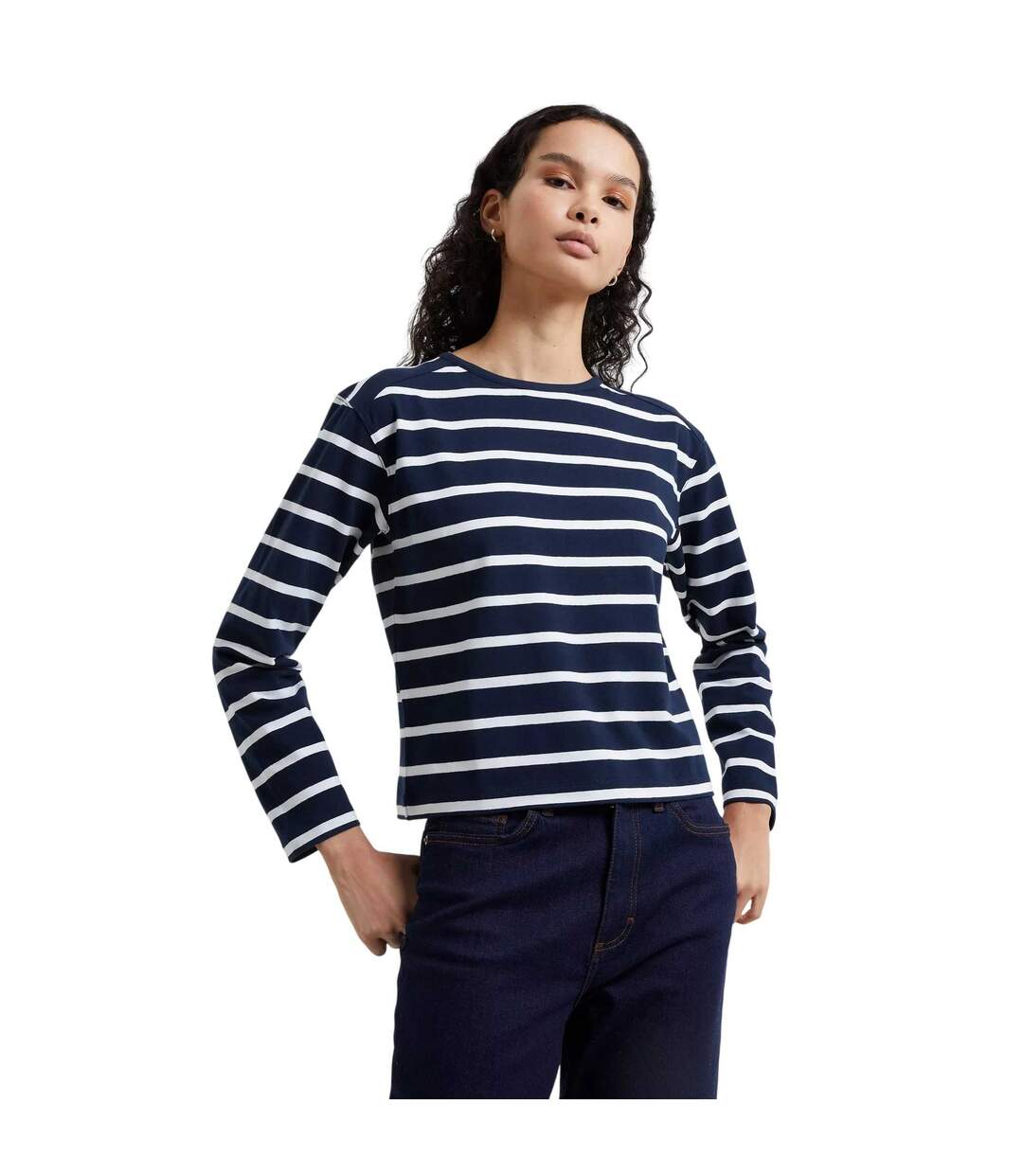 T-shirt Motif/style À Rayures Rallie Femme Blanc Marine French Connection-2