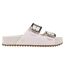 Womens/ladies Slip-on Flat Sliders White Zaxy-3