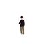 Womens/ladies Fleece Hoodie Black Animal-1