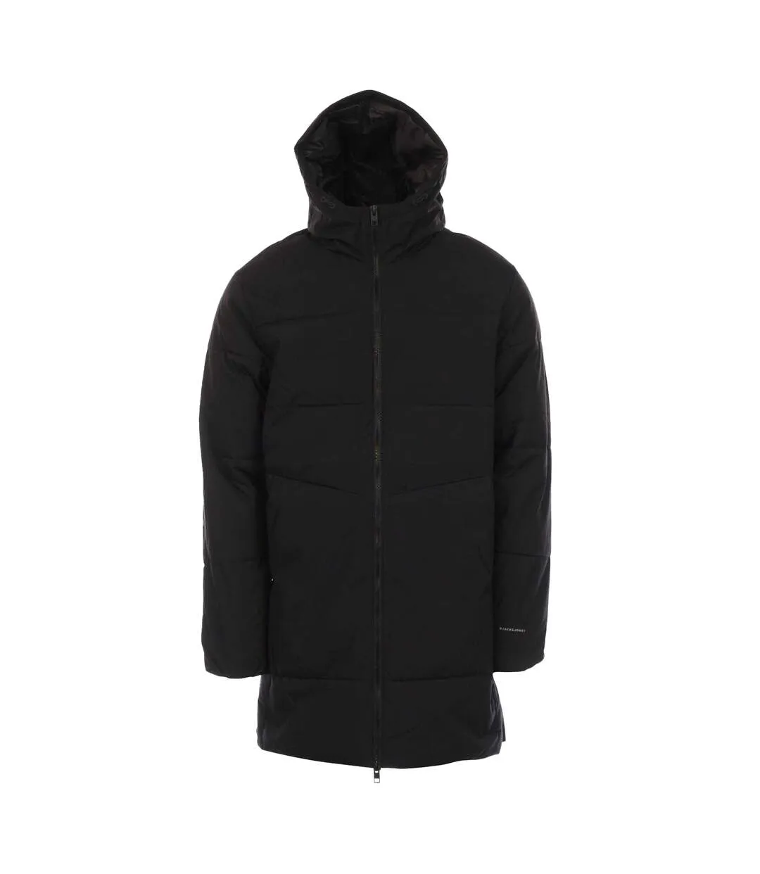 Mens Brady Long Puffer Jacket Black Jack And Jones-1