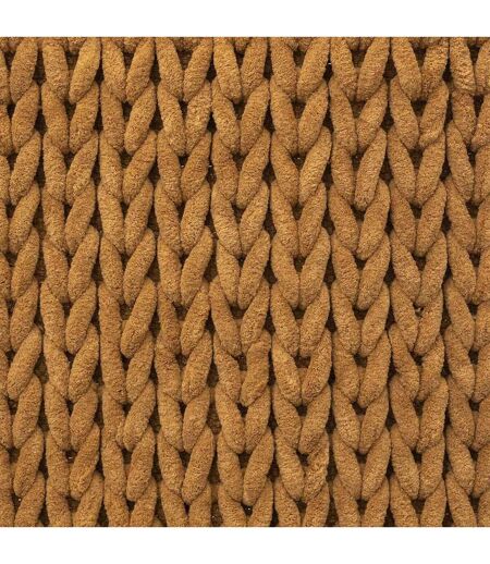 Tapis de Salle de Bain Tissé Épais 50x120cm Moutarde