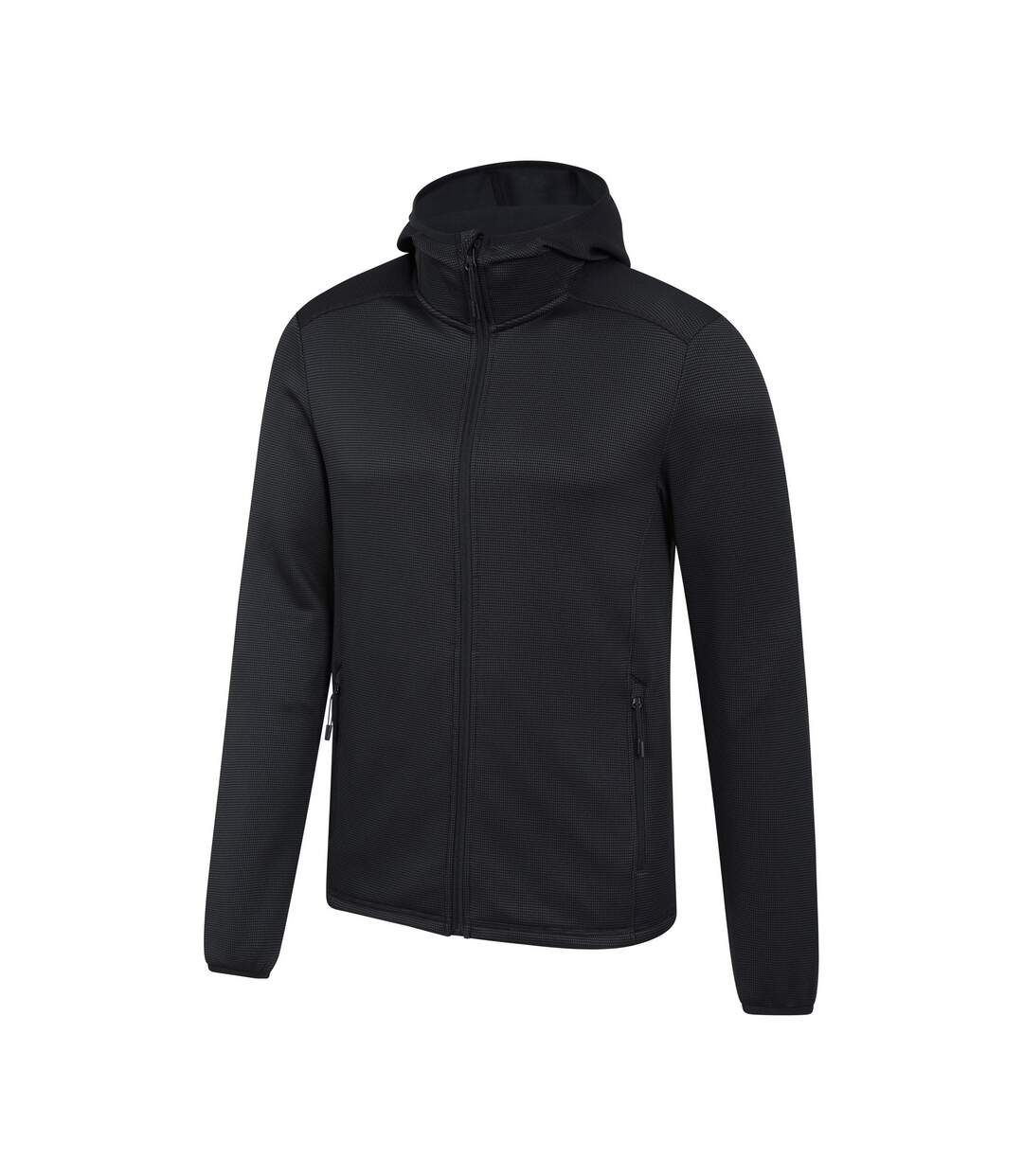 Mens hike active full zip hoodie black Mountain Warehouse-3