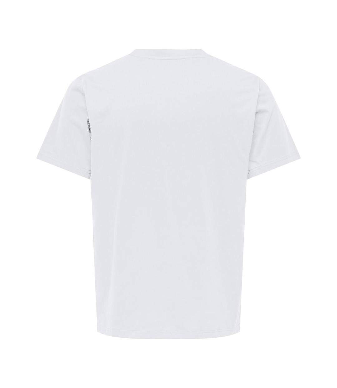 T-shirt blanc homme only & sons jeff - l-2