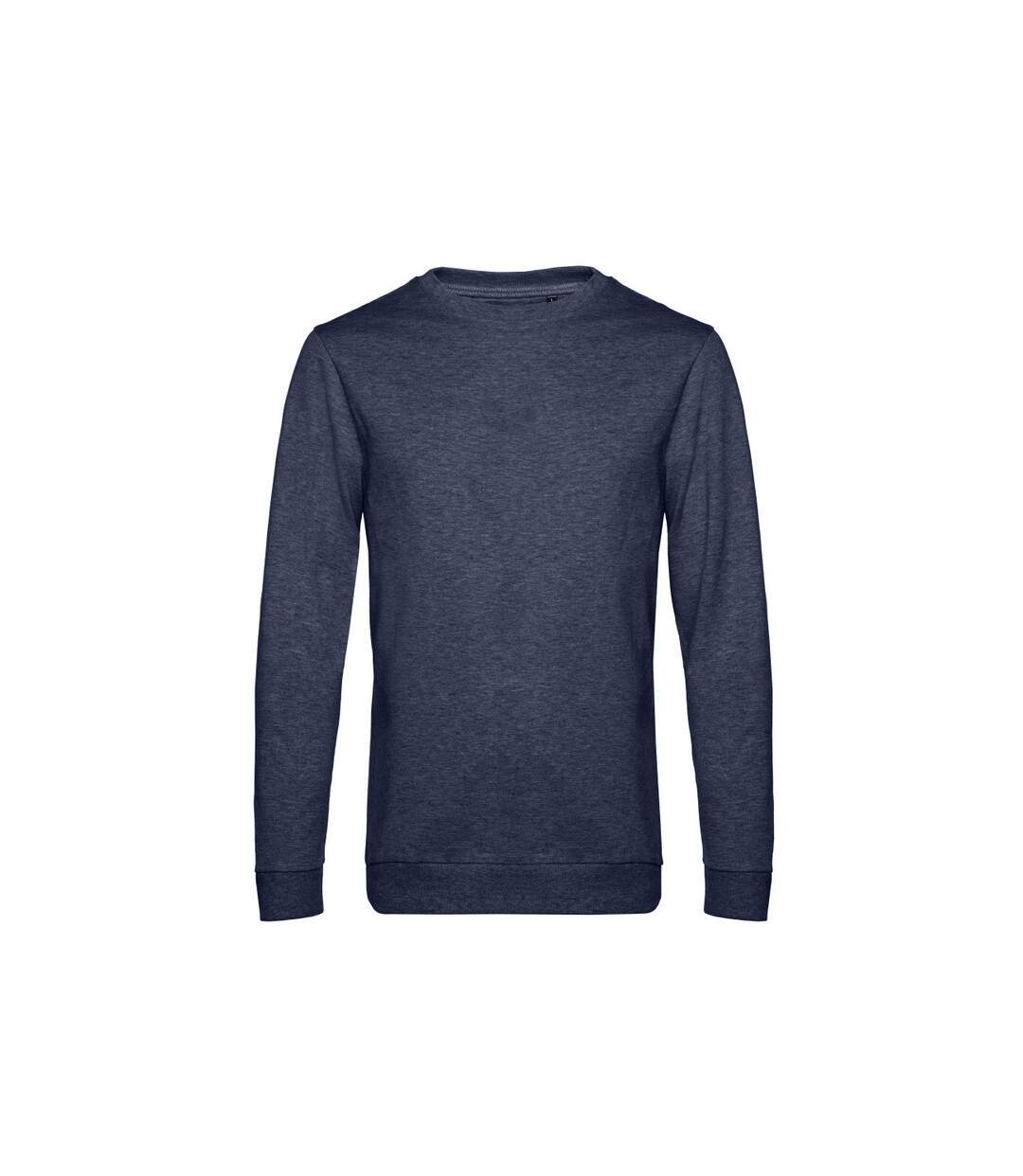 Mens set in sweatshirt heather navy B&C