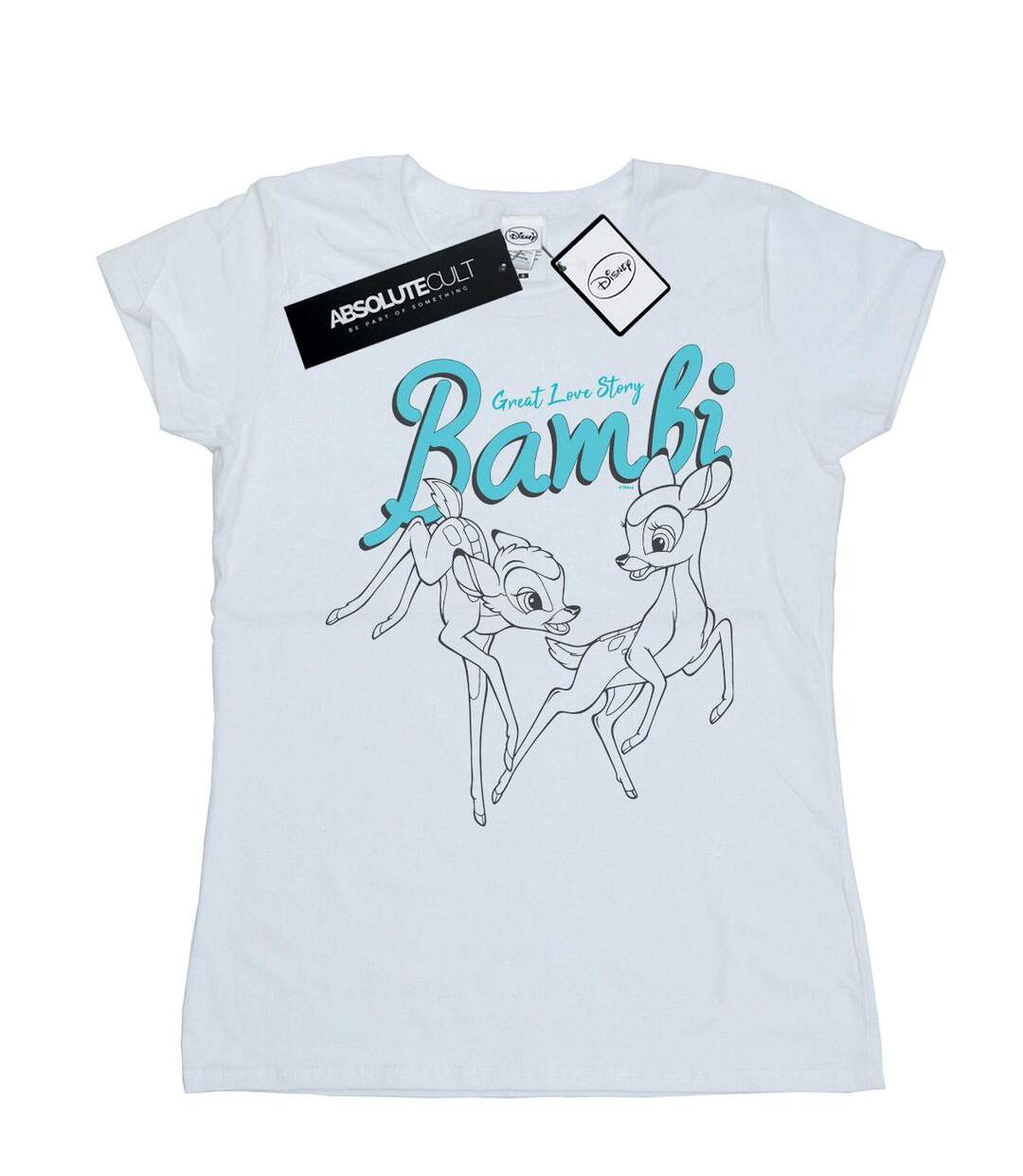 Disney T-shirt en coton Femmes/Ladies Bambi Great Love Story (Blanc) - UTBI15515-1