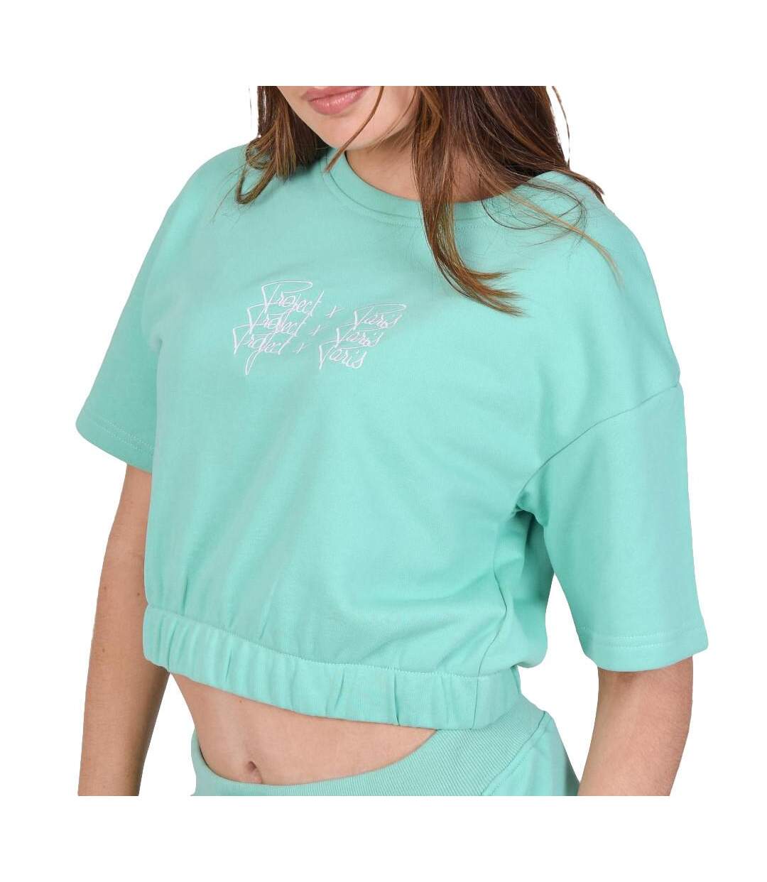 T-shirt Turquoise Femme Project X Paris Triple Logo - L-1