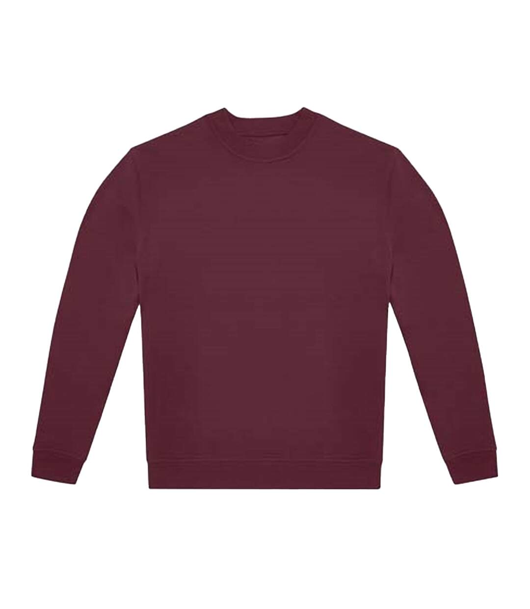 Unisex adult id.222 crew neck sweatshirt burgundy B&C-1