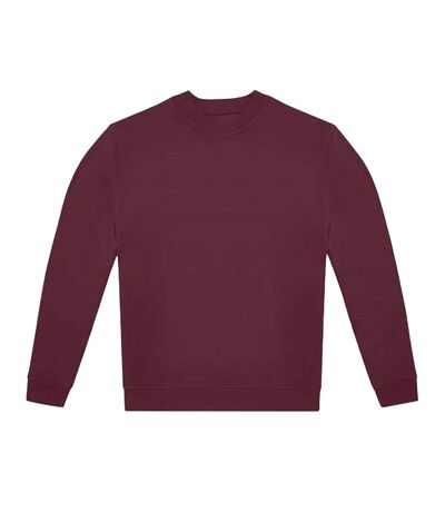 Unisex adult id.222 crew neck sweatshirt burgundy B&C