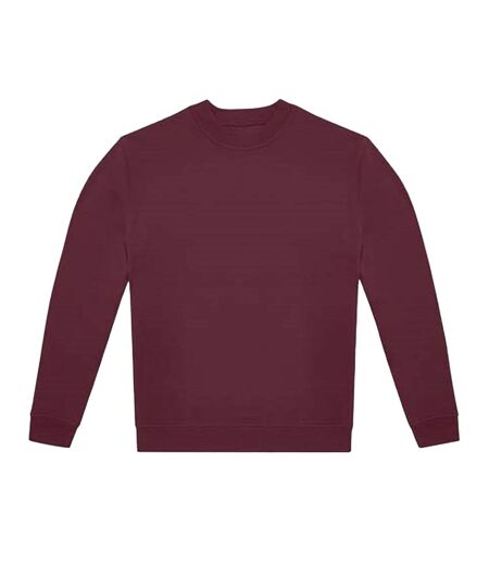 Unisex adult id.222 crew neck sweatshirt burgundy B&C