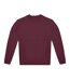 Unisex adult id.222 crew neck sweatshirt burgundy B&C-1