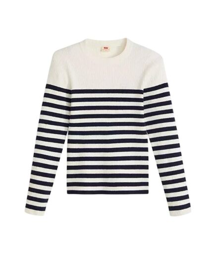 Sweat Manches Longues Motif/style À Rayures Femme Bleu Blanc Levis