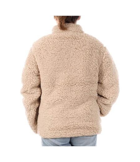 Veste sherpa beige femme full compagnie des amériques zip