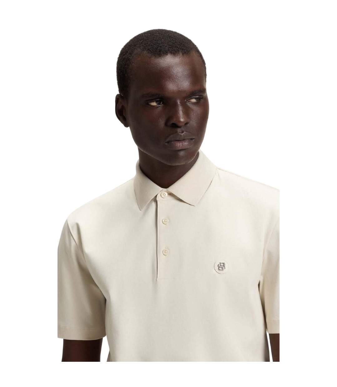 Mens Cparris Monogram Polo Shirt Beige Boss-4