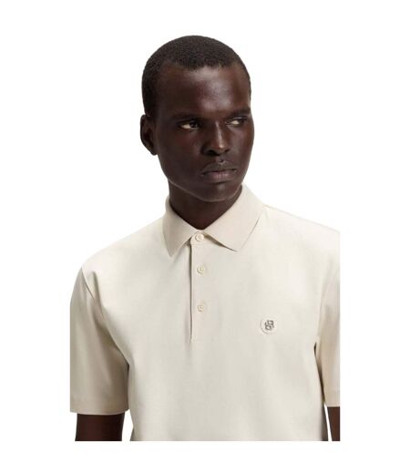 Mens Cparris Monogram Polo Shirt Beige Boss