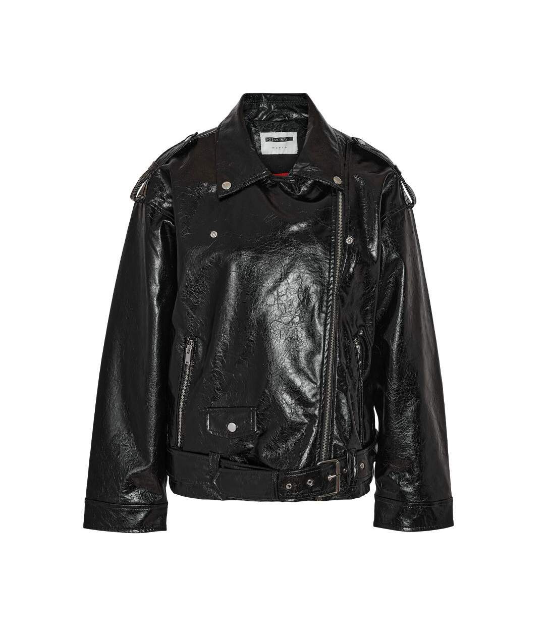 Veste Similicuir Noir Femme Noisy May  Paulina Biker - L-3