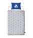 Controller Buttons Reversible Duvet Set White Blue Playstation-4