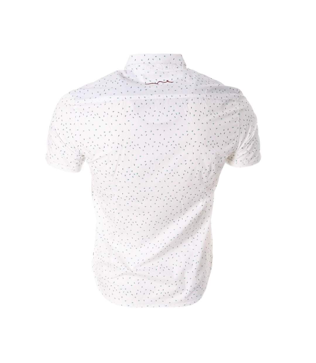 Chemise blanche/marine/vert homme teddy smith cut mc 10711556d - l-2