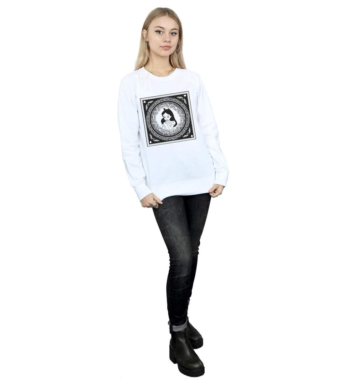 Disney Sweatshirt Womens/Ladies Alice In Wonderland Box (Blanc) - UTBI2640-4