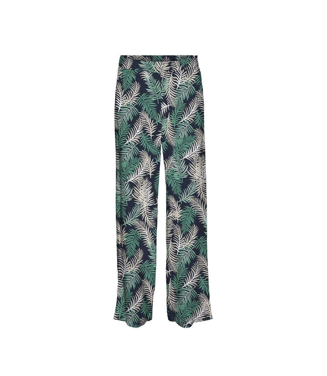 Pantalon Fluide Marine/Vert à Motifs Femme Vero Moda Easy Joy - L