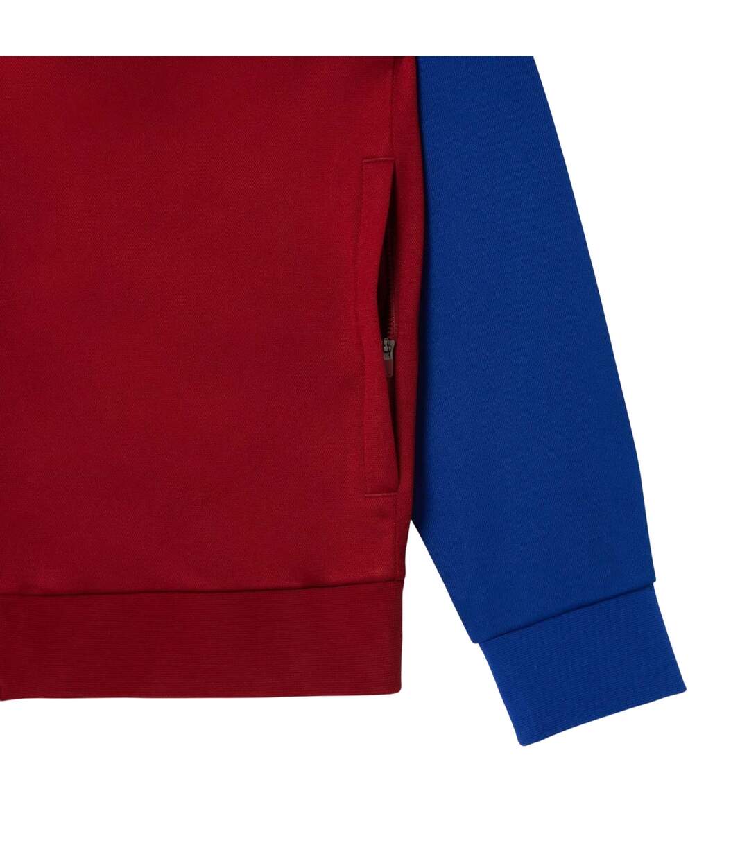 Mens Zip Interlock Stretch Track Jacket Red Lacoste-4