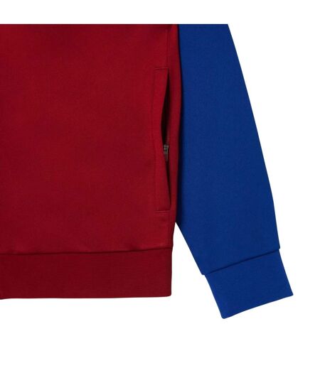 Mens Zip Interlock Stretch Track Jacket Red Lacoste