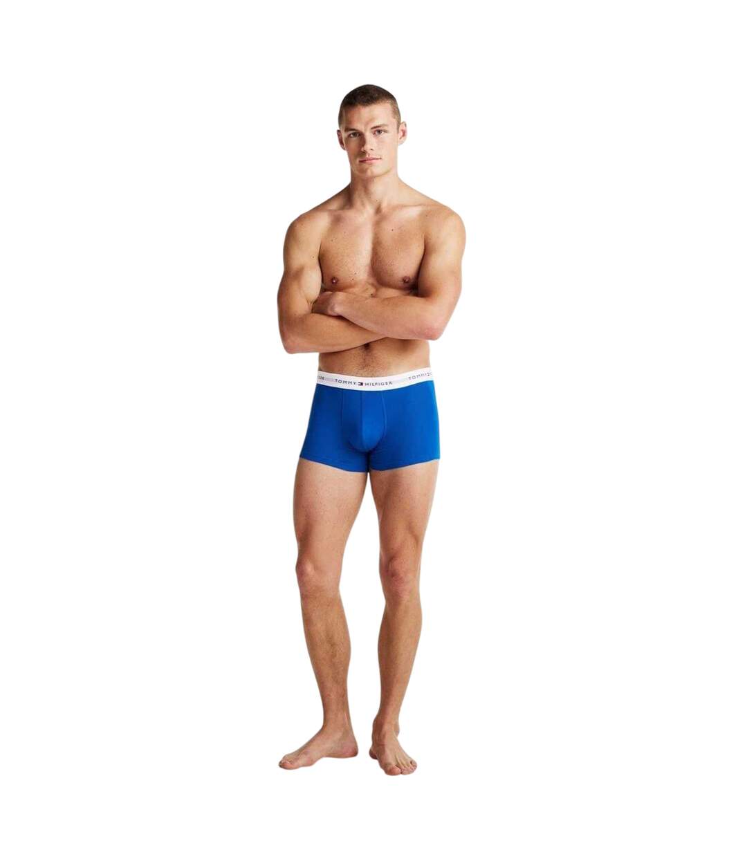 Pack Of 3  Mens Cotton Blend Classic Boxer Shorts  Blue Tommy Hilfiger-4