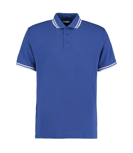 Polo à manches courtes  pour homme bleu royal/blanc Kustom Kit