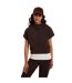 Womens/ladies Plain Boxy Sleeveless T-shirt Dark Brown Ted Baker-4