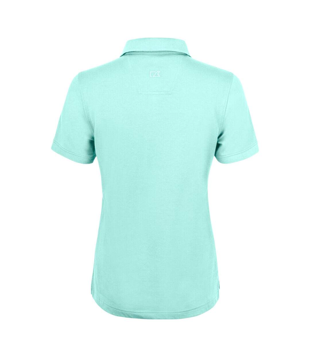 Womens/ladies Advantage Polo Shirt Light Turquoise Cutter & Buck-2
