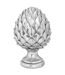 Ceramic pinecone ornament 30cm x 15cm x 15cm silver Hill Interiors