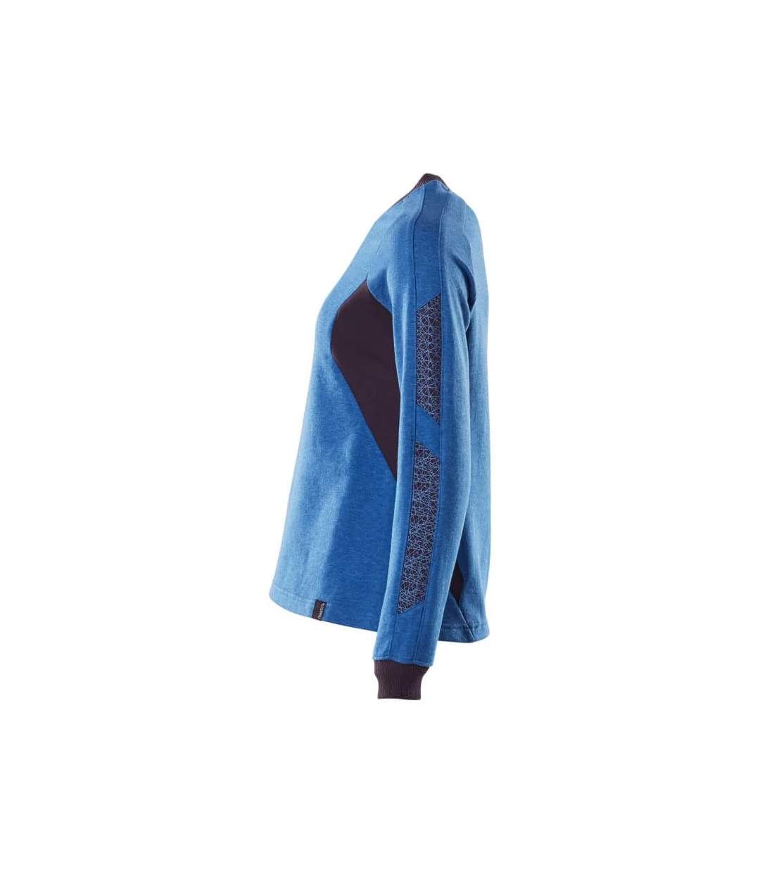 Womens/ladies Accelerate Sweatshirt Azure Blue Dark Navy Mascot-2
